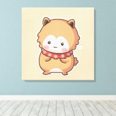 Süße Tier Prints Leinwanddruck (Insitu (Holzboden))