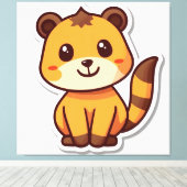 Süße Tier Prints Leinwanddruck (Insitu (Holzboden))