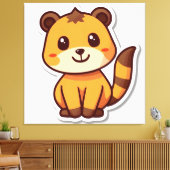 Süße Tier Prints Leinwanddruck (Insitu (Wohnzimmer))
