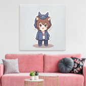 Süße Tier Prints Leinwanddruck (Insitu (Wohnzimmer))