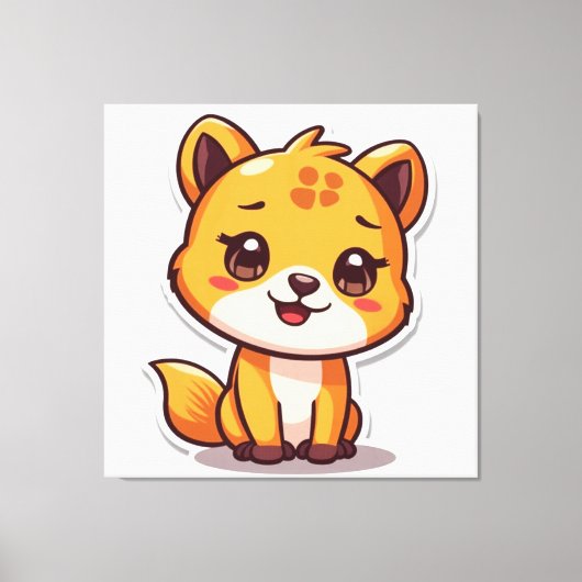 Süße Tier Prints Leinwanddruck (Vorderseite)