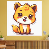 Süße Tier Prints Leinwanddruck (Insitu (Wohnzimmer))