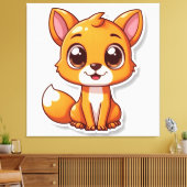 Süße Tier Prints Leinwanddruck (Insitu (Wohnzimmer))