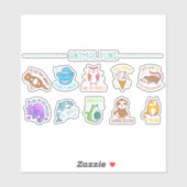 SÜSSE TIER PUNS SET AUFKLEBER (Blatt)