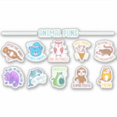 SÜSSE TIER PUNS SET AUFKLEBER (Vorderseite)