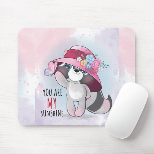 Süße Tier Raccoon Mouse Pad Mousepad (Mit Mouse)