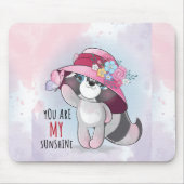 Süße Tier Raccoon Mouse Pad Mousepad (Vorne)