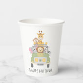 Süße Tier Safari Baby Dusche Pappbecher (Vorderseite)