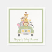 Süße Tier Safari Baby Dusche Serviette (Vorderseite)