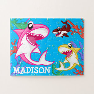Süße Tier Shark Unterwasser Ozean Kinder Puzzle