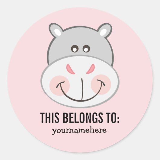 Süße Tier sieht dies als Zeichen an Runder Aufkleber (Vorderseite)