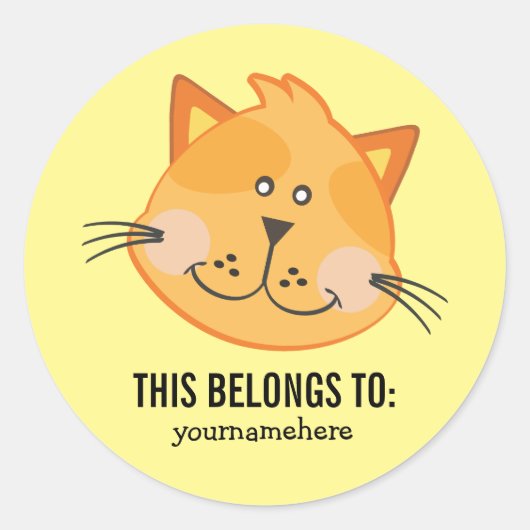 Süße Tier sieht dies als Zeichen an Runder Aufkleber (Vorderseite)