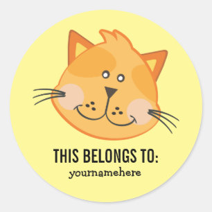 Süße Tier sieht dies als Zeichen an Runder Aufkleber