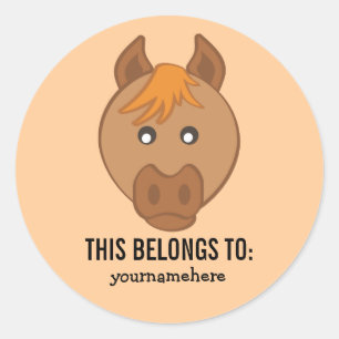 Süße Tier sieht dies als Zeichen an Runder Aufkleber