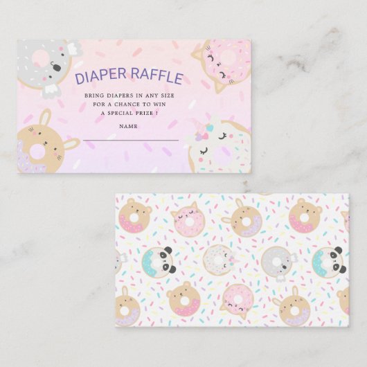 süße Tier spendet das Gewinnspiel Begleitkarte (Vorne/Hinten)