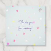 süße Tier spendet Monogramm Babydusche Geschenkanhänger (Rückseite)