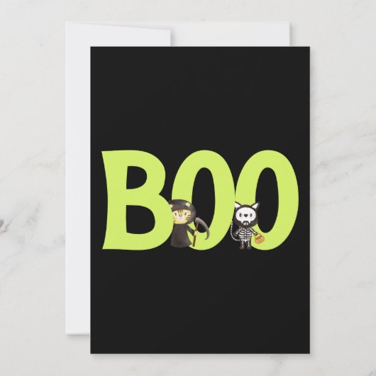 Süße Tier Spooktacular Halloween Kids Party Einladung (Rückseite)