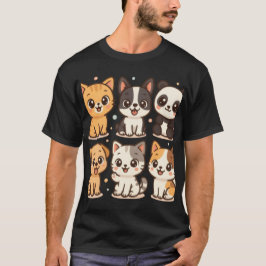 Süße Tier Squad Cartoon T - Shirt
