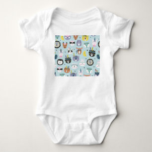 Süße Tier-Stammeskultur: Boho-Muster Baby Strampler