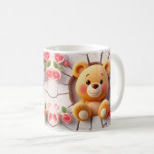 süße Tier Teddy Bär Tasse Wrap: 3D-Design (VorderseiteRechts)