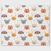 Süße Tier-Tiger-Kaninchen Geschenkpapier (Flach)