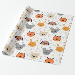 Süße Tier-Tiger-Kaninchen Geschenkpapier