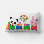 Süße Tier Train Lendenkissen (Rückseite)