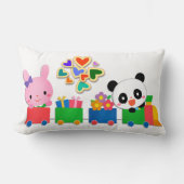 Süße Tier Train Lendenkissen (Vorderseite)