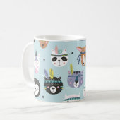 Süße Tier Tribal: Boho Pattern Kaffeetasse (Vorderseite Links)