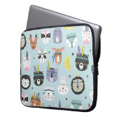 Süße Tier Tribal: Boho Pattern Laptopschutzhülle (Vorderseite Links)