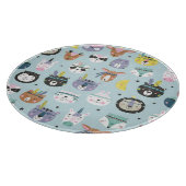 Süße Tier Tribal: Boho Pattern Schneidebrett (Ecke)