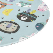 Süße Tier Tribal: Boho Pattern Schneidebrett (Ecke)