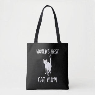 Süße Tier Typografie der besten Katze-Mama der Wel Tasche