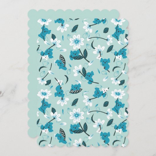 Süße Tier und Natur in Koala Einladung (Vorne/Hinten)