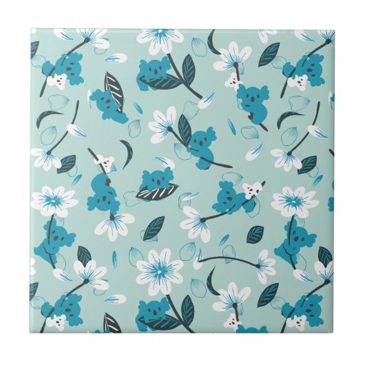 Süße Tier und Natur in Koala Fliese (Vorderseite)