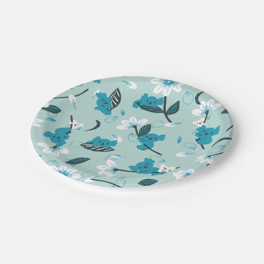 Süße Tier und Natur in Koala Pappteller (Schrägansicht)