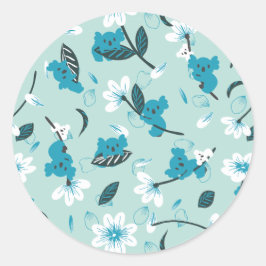 Süße Tier und Natur in Koala Runder Aufkleber