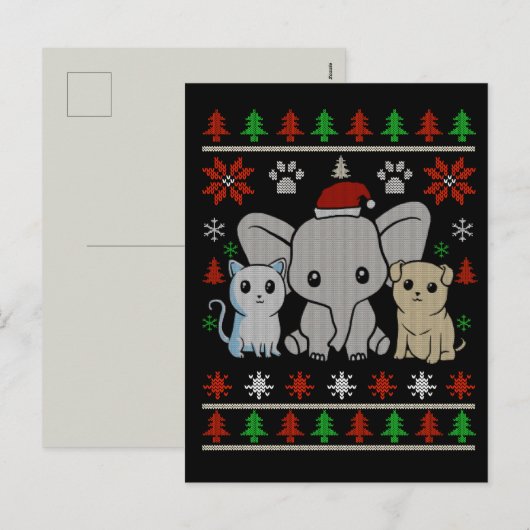 süße Tier Weihnachten (Vorne/Hinten)