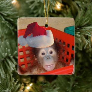 Süße Tier Weihnachten Keramikornament