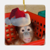 Süße Tier Weihnachten Keramikornament (Vorderseite)