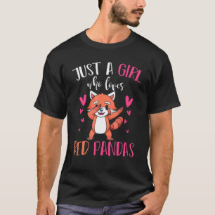 Süße Tier Women Girls Kinder Panda Bear Red Panda T-Shirt