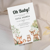 Süße Tier Woodland Babydusche Einladung