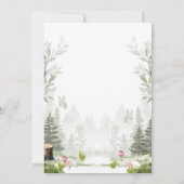 Süße Tier Woodland Neutral Baby Dusche Einladung (Rückseite)