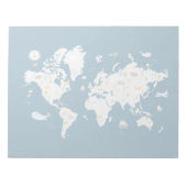 Süße Tier World Map Notizblock (Vorderseite)
