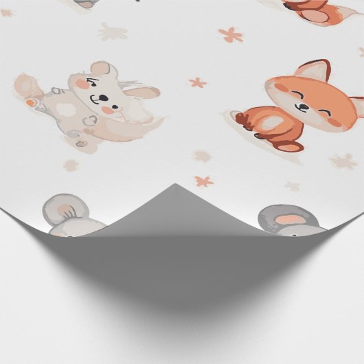 Süße Tier Wrapping Paper Geschenkpapier (Ecke)