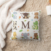 Süße Tier Zoo Wildlife Kids Initial Kissen (Decke)