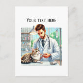 Süße Tierarztpraxis anpassbar Postkarte (Vorderseite)