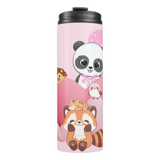Süße Tierdesigns Thermosbecher (Vorderseite)