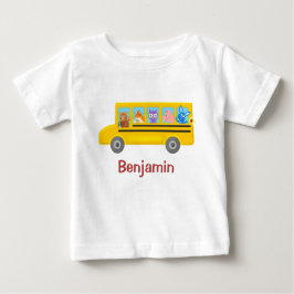 Süße Tiere auf dem personalisierten Namen des Baby T-shirt