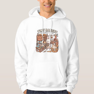 Süße Tiere backen Cupcakes und Brot in einer Minia Hoodie